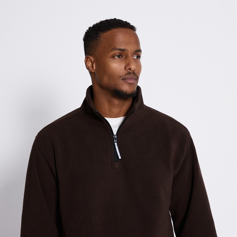Fleece sweater "Fille" Dark Brown